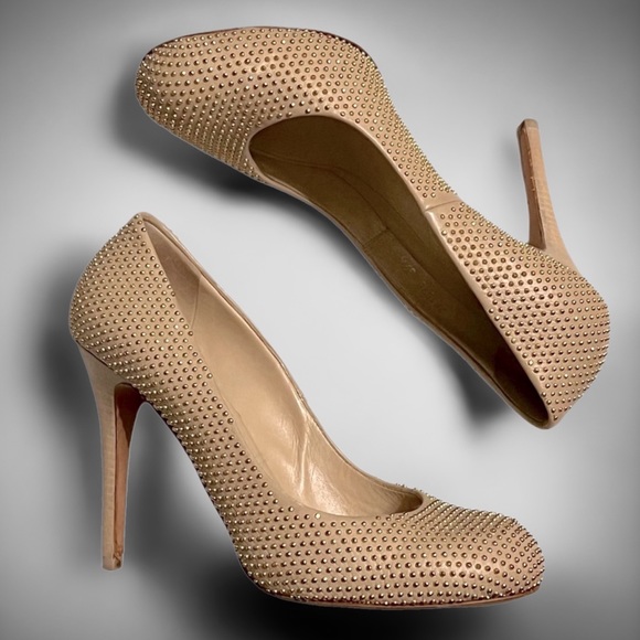 Alexander McQueen Nude Studded Heels Size 7.5 👠 - Picture 4 of 9